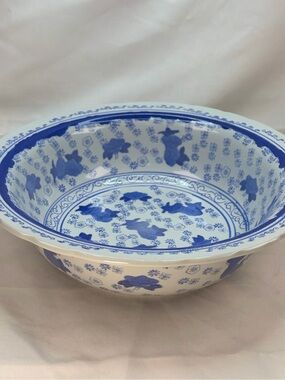 Source Unknown | Dining | Antique Blue White Transferware Wash Basin ...